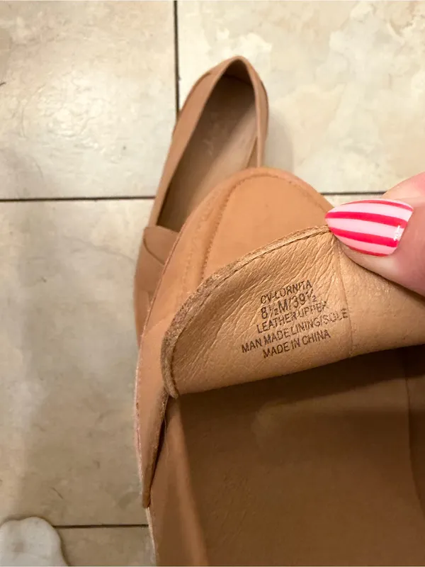 Crown Vintage Women's Tan Slip-On Penny Loafers - Image 5