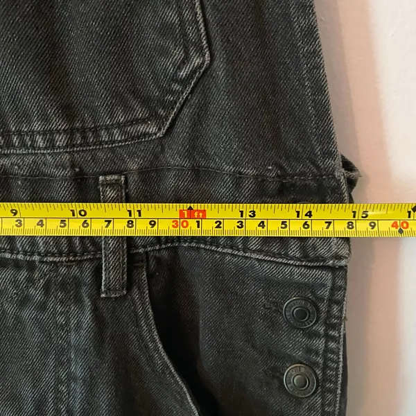 We The Free Gray Black Ziggy Overalls 90s Retro Casual Boho Cotton Women size XS - Image 9