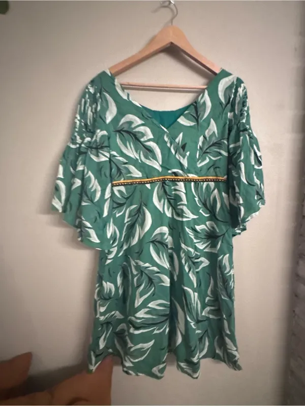 ANTHRO | Vanessa Virginia Musa Leaf Dress - Image 2