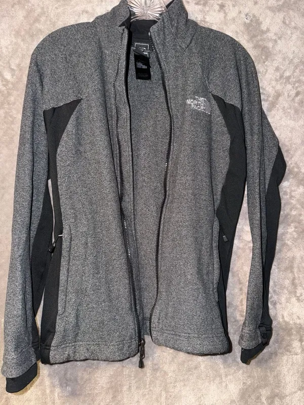 The North Face Women's Gray Black Full Zip Fleece Jacket - Image 11