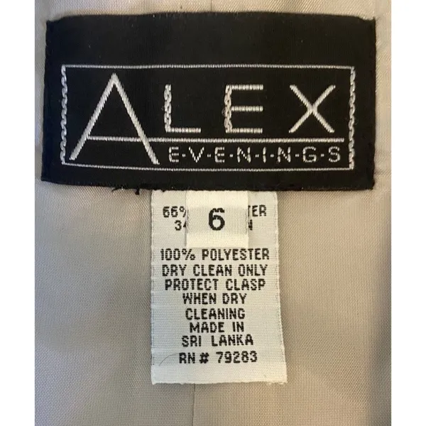 Alex Evenings Formal Suit Womens Size‎ 6 Champagne Shimmer Skirt Jacket Wedding - Image 11