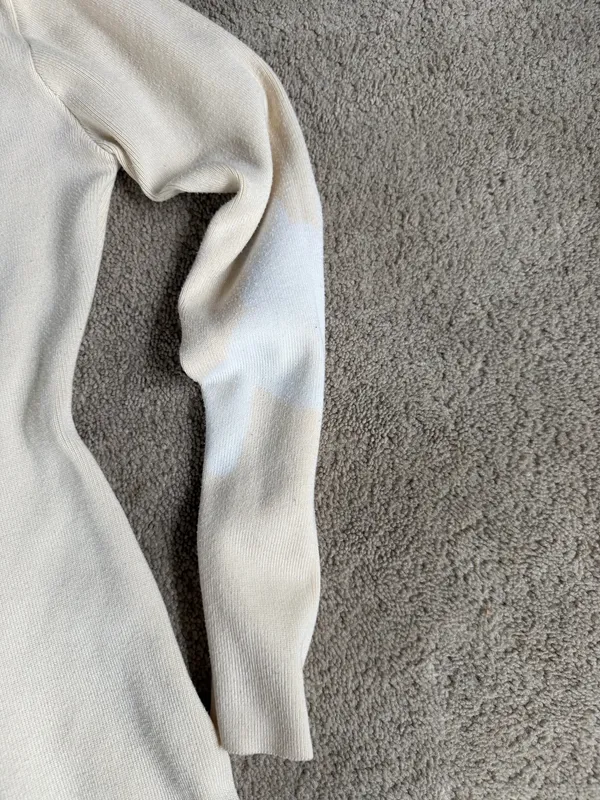 AKIRA Cream Asymmetrical Maxi Sweater Dress – Size Small - Image 4