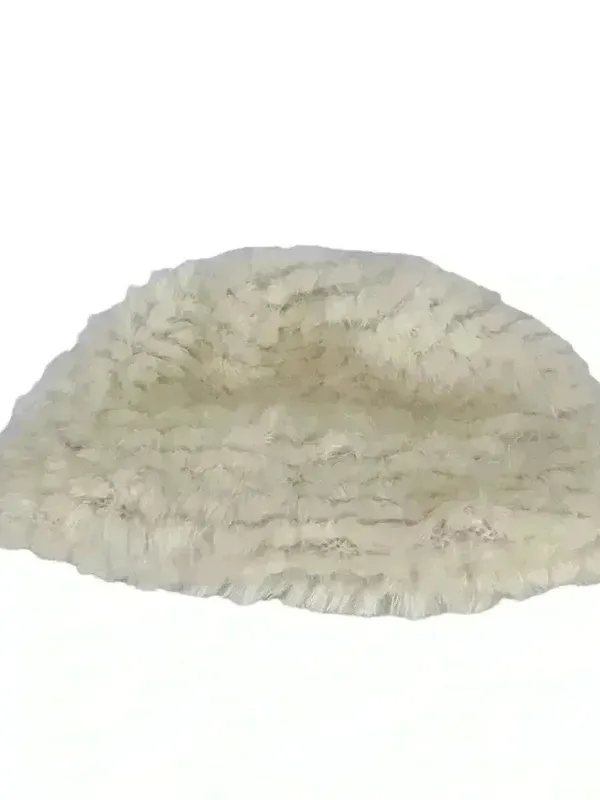 Vintage Hat Hansen Faux Fur White Winter Made In The Usa Adjustable Cap - Image 7