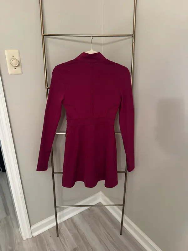 Purple Long Sleeve Tennis Dress - Image 5