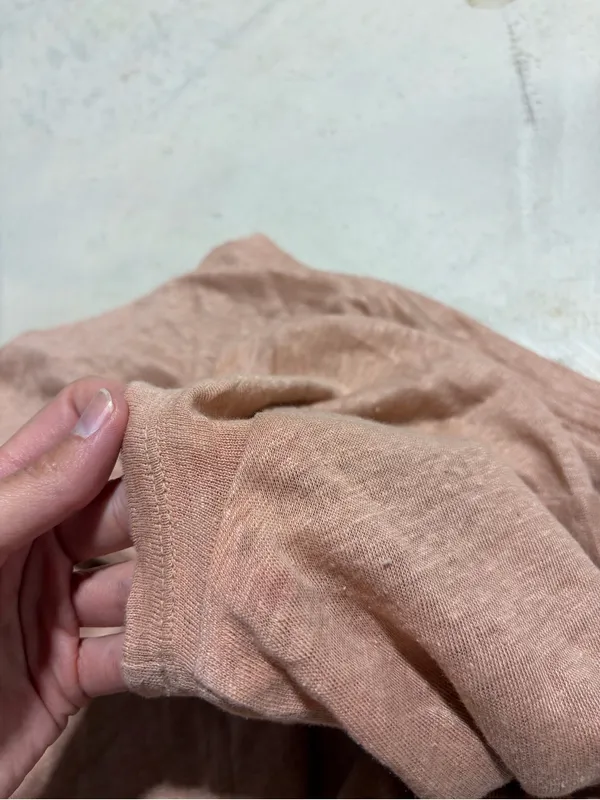 J. Crew linen tee linen yarns knit goods large pink - Image 6