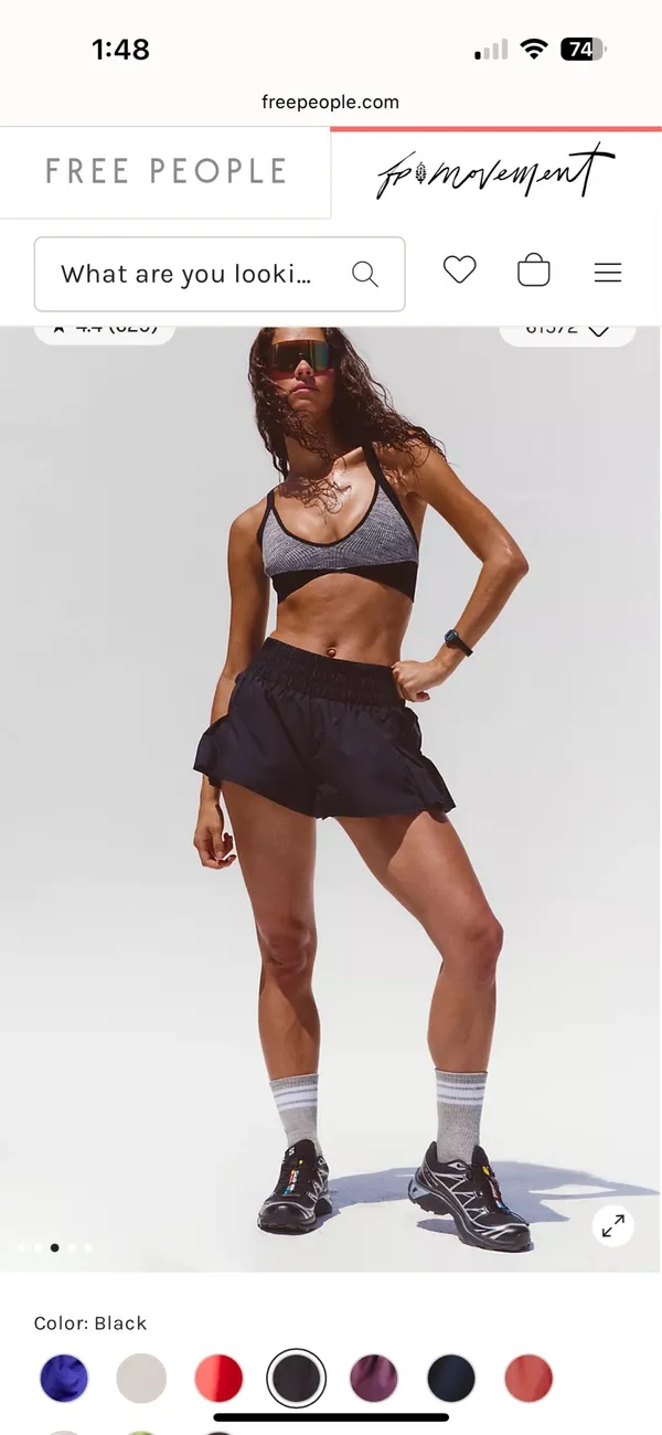 Free People Get Your Flirt On Shorts Black - Image 2