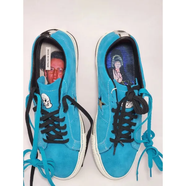 womens Converse Cons X Paradise Sean Pablo One Star Pro Rapid Teal 6.5 - Image 2