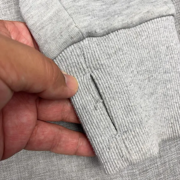 Lululemon Scuba Hoodie Womens Small Gray Full Zip Cropped Fleece Thumbholes - Image 9