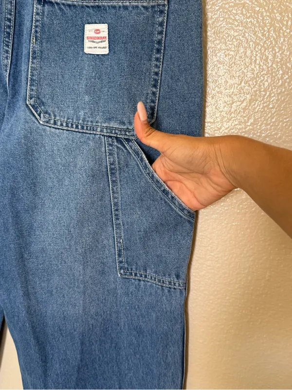 Vintage Y2K Unionbay Carpenter Jeans Womens 5 27W Baggy Skater Utility Denim 90s - Image 7