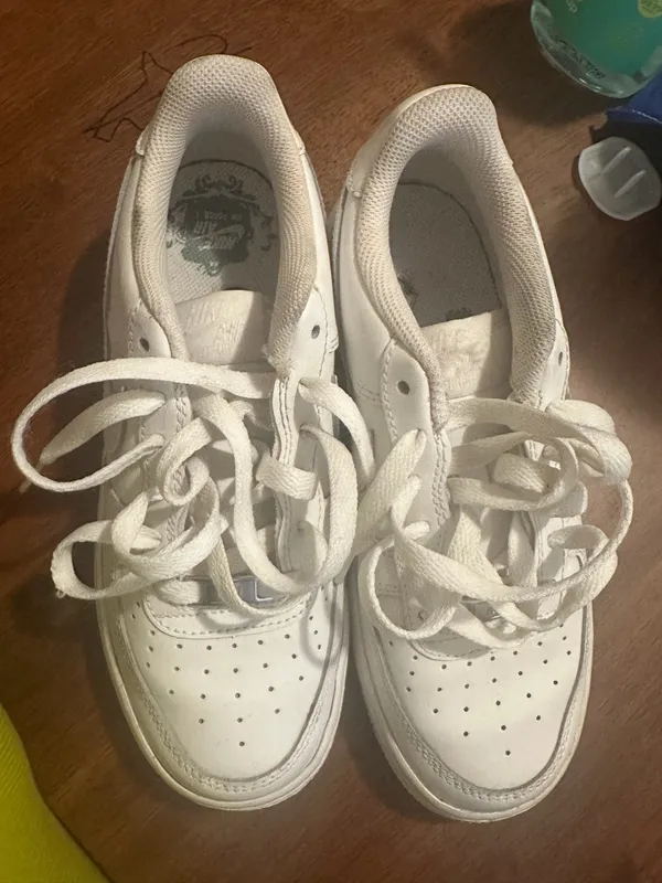 Nike Air Force1 Low Boy’s Grade School White - Image 7