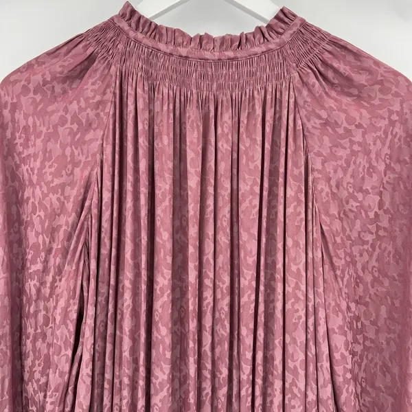 Current Air Anthropologie Aurelie Pleated Smocked‎ Waist Mini Dress Size Medium - Image 7