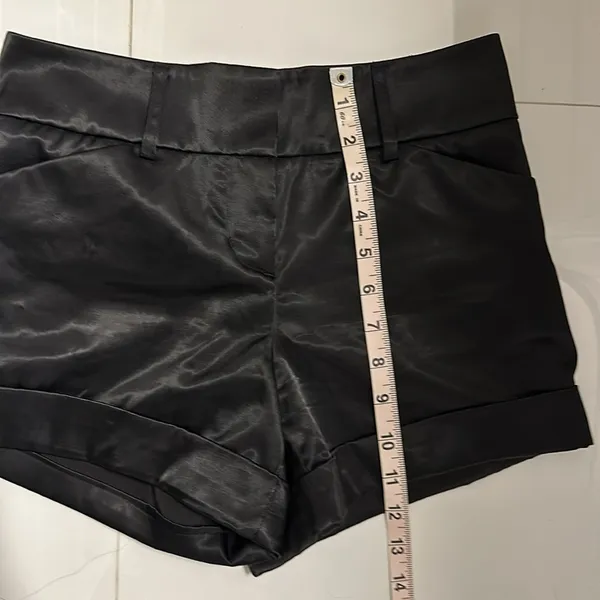 Zara shiny satin black shorts - Image 5