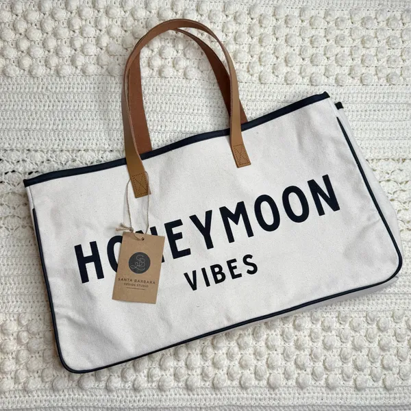 NWT SANTA BARBARA DESIGN STUDIO Hold Everything Honeymoon Vibes Canvas Tote - Image 12