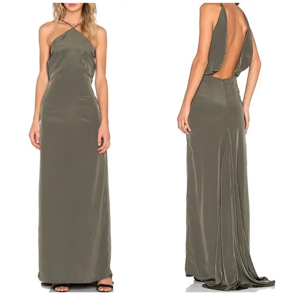 Assali Paola Grand Dress in Army Green Size XS - Image 2