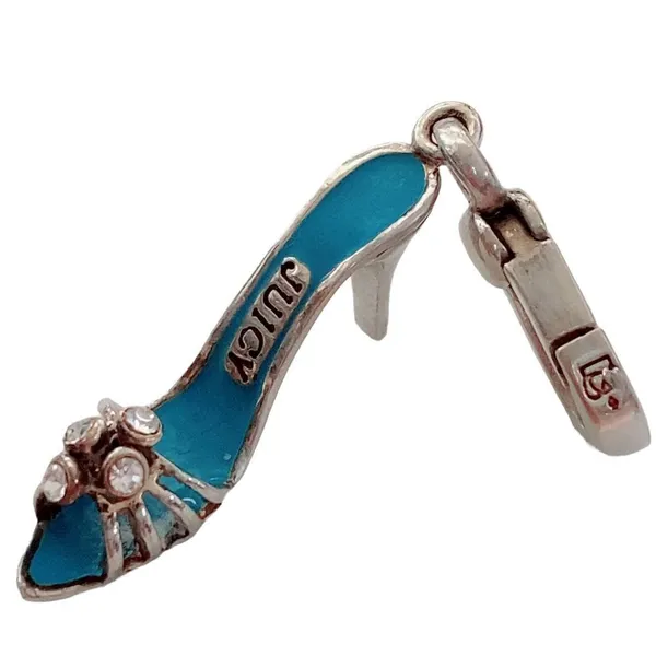 Juicy Couture Silver Blue Enamel Rhinestone Charm - Image 3