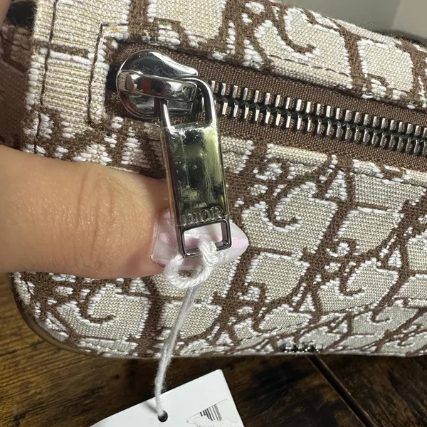 Dior X Cactus Jack Belt Bag Small Brown Canvas Leather Monogram Fanny Pack Italy - Image 9