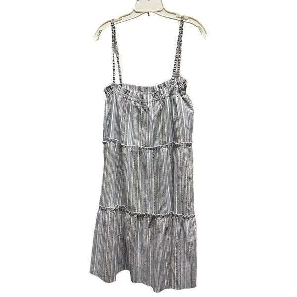 Bishop + Young size L striped tiered linen blend sundress - Image 3