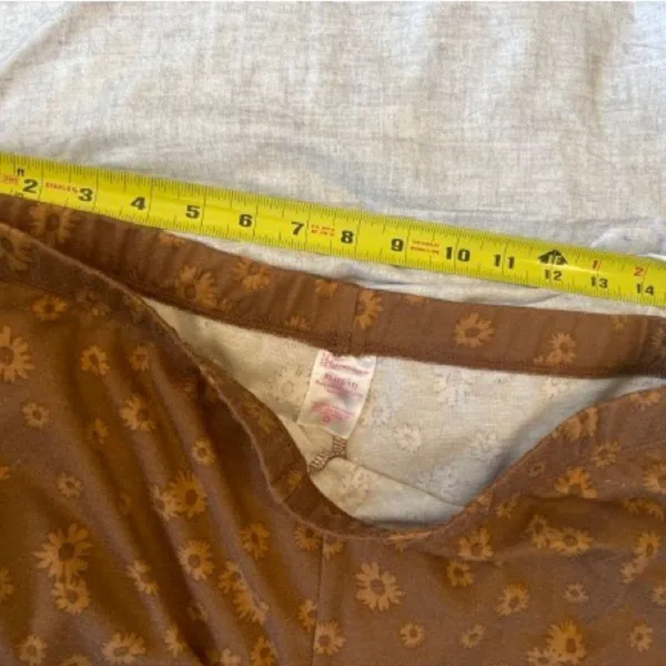No Boundaries - Brown Floral Knit Flare Pants Size XL 70’s Hippie Style - Image 6