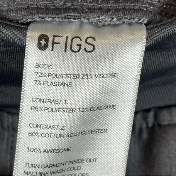 Figs Zamora Jogger Pants with Teal Accents SZ S - Image 10