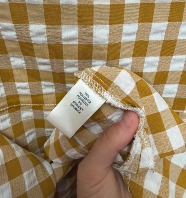 BKE mustard yellow button up top - Image 4