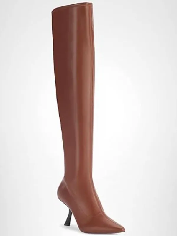 KARL LAGERFELD Paris Womens Shoes women's boots Cognac 7 NIB - Image 2