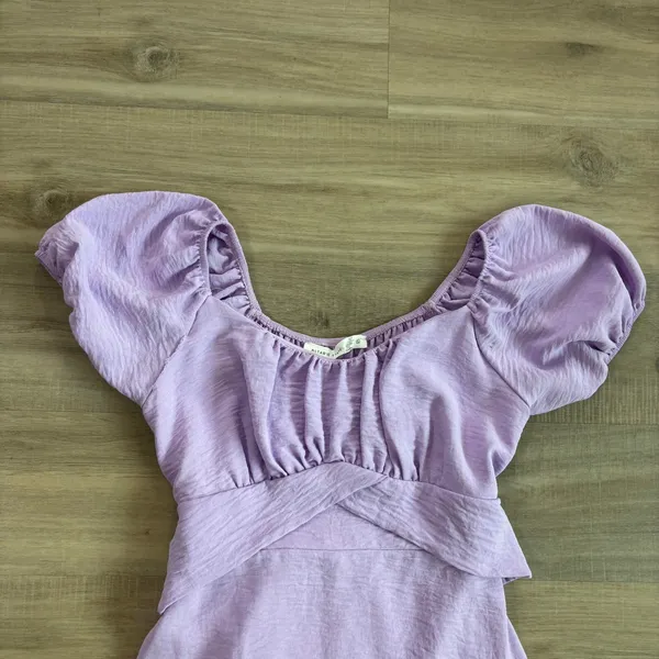 Altar'd State Light Purple Short Sleeve Dress Women Size Small - Image 2