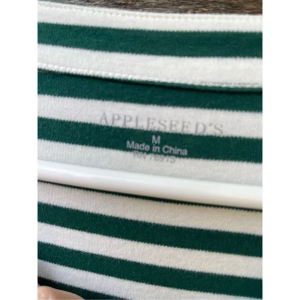 Appleseeds size medium relaxed fit boxy 100% cotton round neck line long sleeve - Image 4