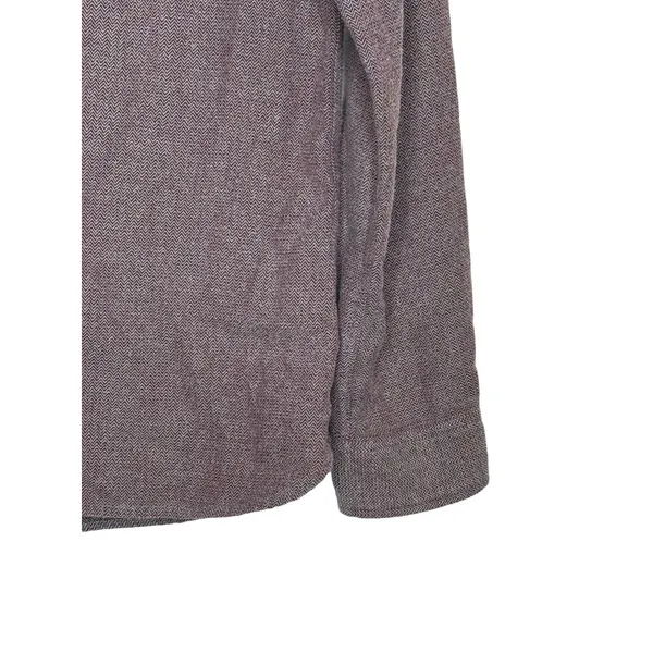 Woolrich Women's Top Button Up Shirt Double Pockets Long Sleeve‎ Purple Plus 24R - Image 2