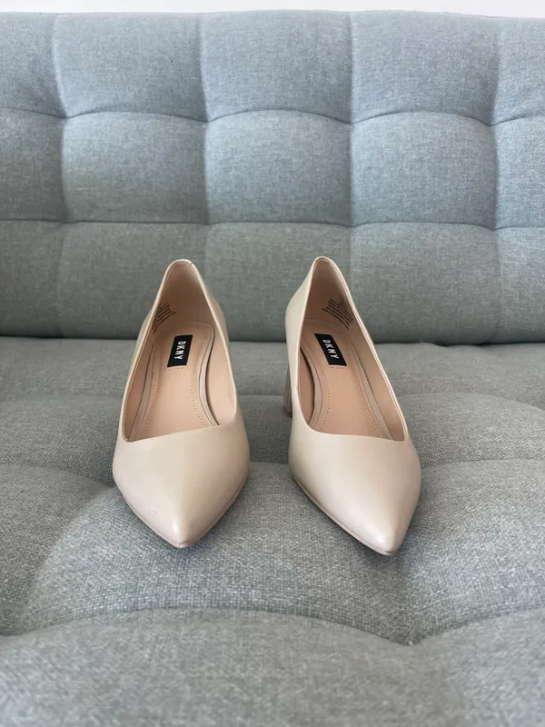 DKNY Nude Pointy Heels - Image 8