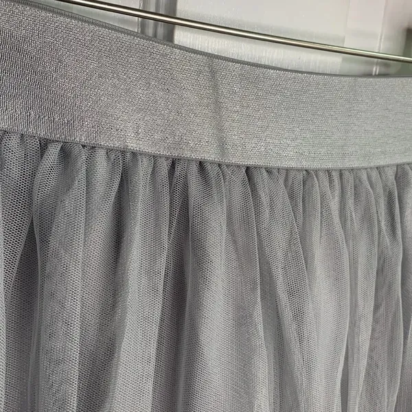 Lauren Conrad Dress Up Shop Flint Gray Ruffle Tulle skirt New w Tag W-381 Sz S - Image 2