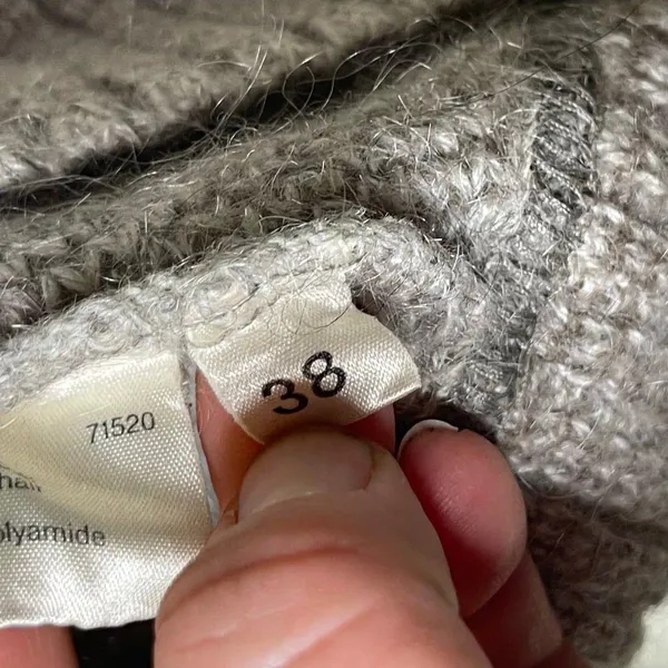 Bogner mohair wool blend crop cardigan puff sleeve 38 US 6 - Image 5