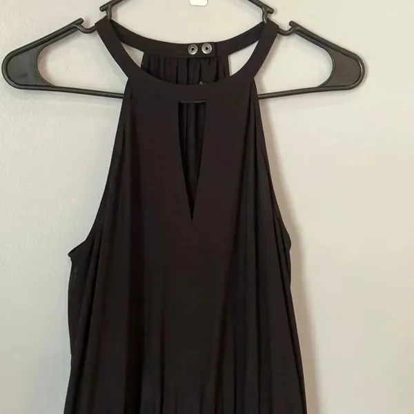 Athleta Black Sol Wide Leg Romper Jumpsuit Sz 2 #416636 N0525 #784 - Image 4
