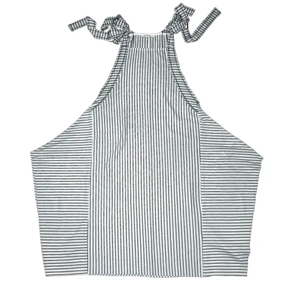 Zara‎ Trafaluc Pinafore Dress S Black White Stripes Apron Cover Up Asymmetrical - Image 6