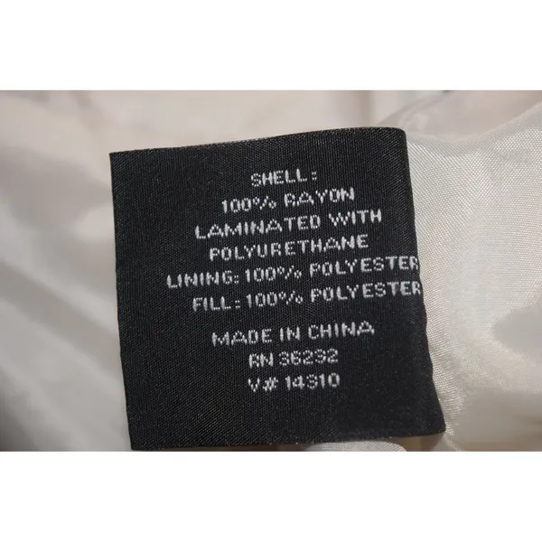 Giacca Moto Jacket‎ Women Medium Off-White NEW Quilted Faux Leather Zip - Image 10