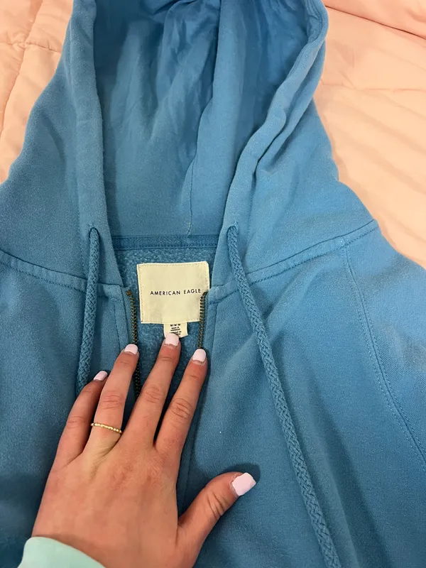 American Eagle Outfitters Blue Zip Up Hoodie - Image 2