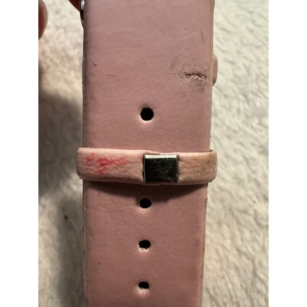 Osirock Vintage 1980s Square Watch Chrome Pink Faux Leather Strap Retro Quartz‎ - Image 7