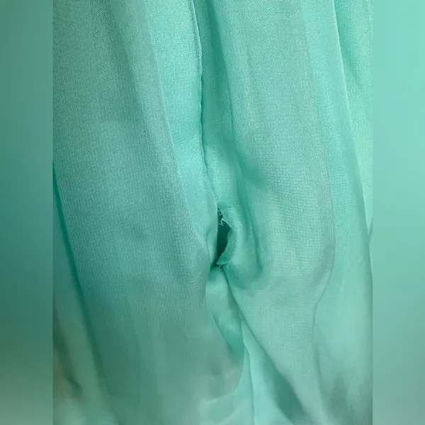 Size 8 19630 Light Mint Pastel Dress Gown Slit Prom Pageant - Image 4