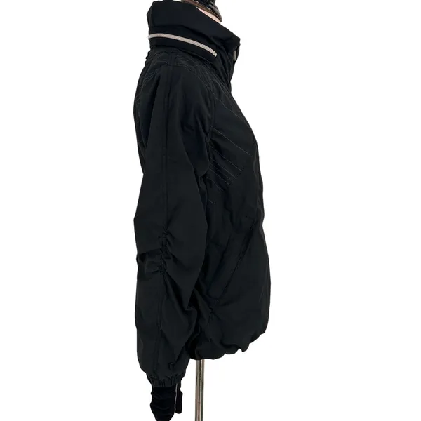 Lululemon Black Nylon Zip Up Ruched Back Detail Jacket Size 6 - Image 7