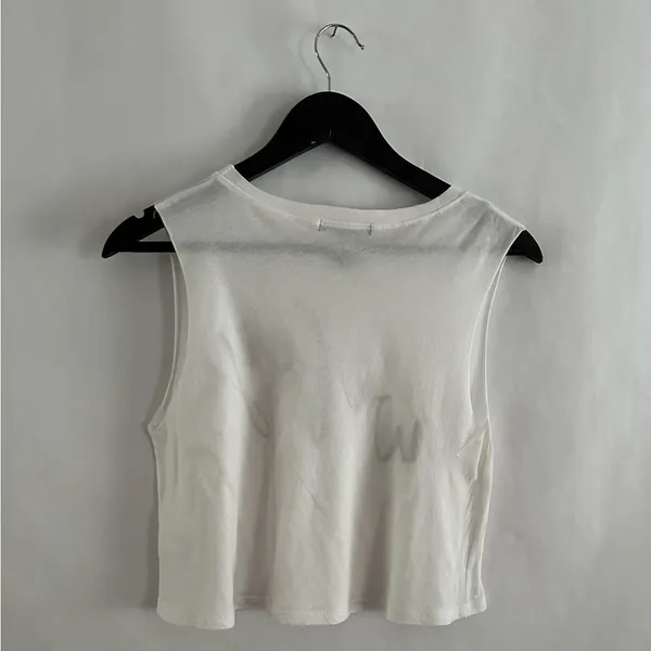 Forever 21 White Wifey Graphic Crop Tank Size Medium - Image 3