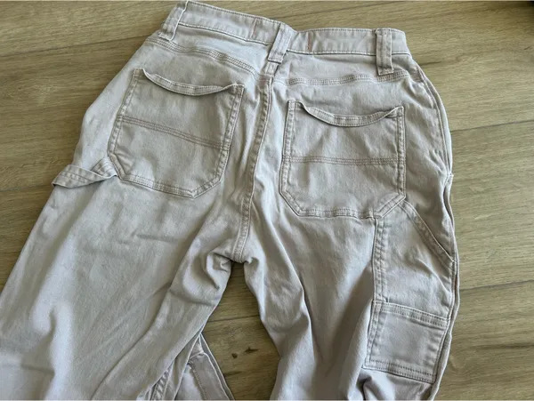 Abercrombie High-Rise Utility Dad Pants Pink - Image 3
