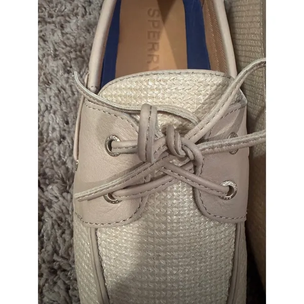 Sperry Boat Shoes Slimboat WM Women's Size 10 Beige Raffia Loafers NWOT - Image 6