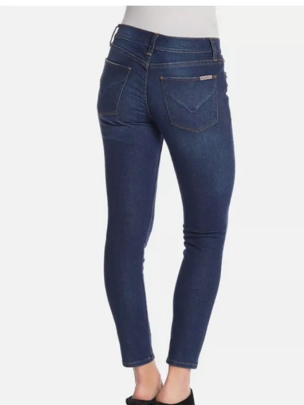 Hudson Natalie Mid Rise‎ Super Skinny Distressed Jeans - Image 2