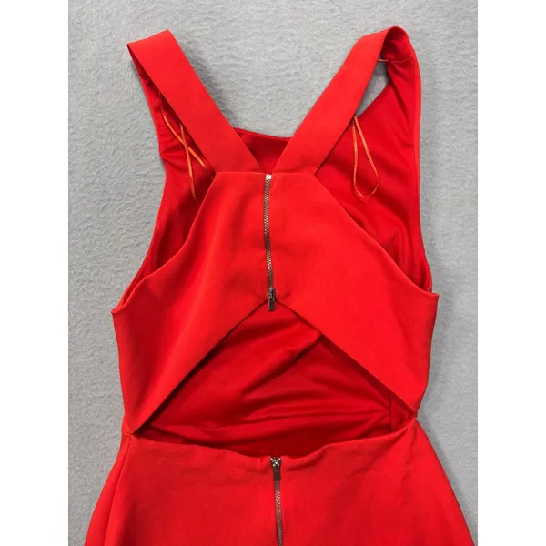 Zara Dress XS Trafaluc Collection Red Open Back Cutout Mini Sleeveless - Image 8