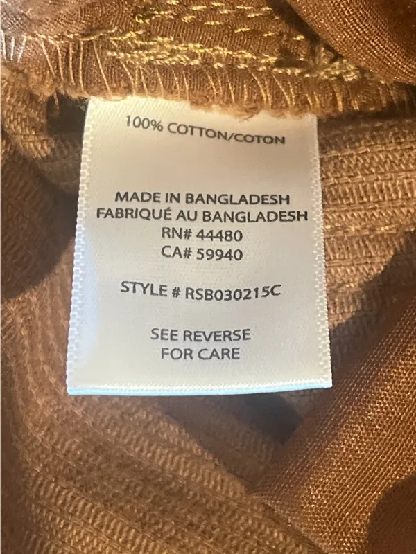 Tinseltown Rust Brown Corduroy Carpenter Pants 100% Cotton Wide Leg Sz 7 - Image 5