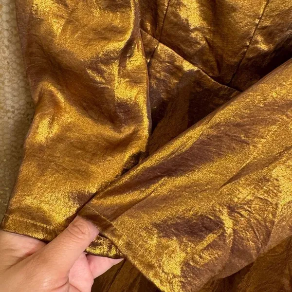 & Other Stories Metallic Shiny Satin Bronze Gold‎ Mini Dress Size 2 NWT - Image 8