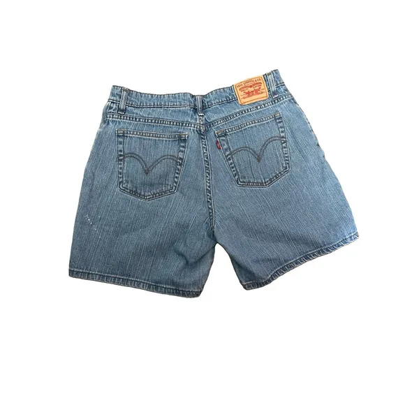 Levi's 515 Nouveau Jeans Shorts Size 14 Light Blue Wash Denim Womens Vintage Y2K - Image 4