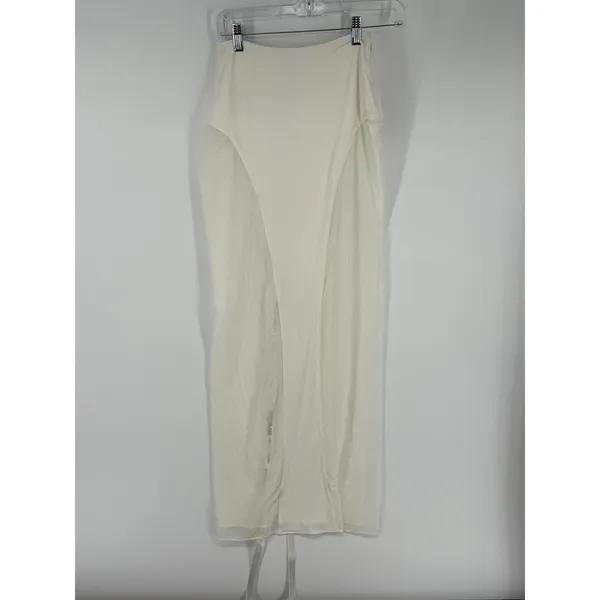 Mistress Rocks Panelled Maxi Skirt in White By House Of CB Size XS Ivory Sheer‎ - Image 4