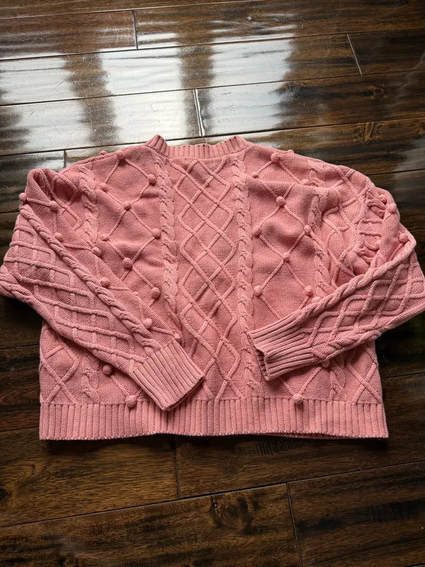 Forever 21 Pink Cable Cardigan - Image 3