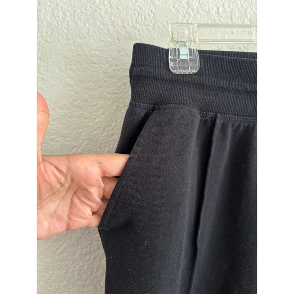 Champion C9 Joggers Size M Black Tapered Sweatpants High Rise Drawstring Seam - Image 2