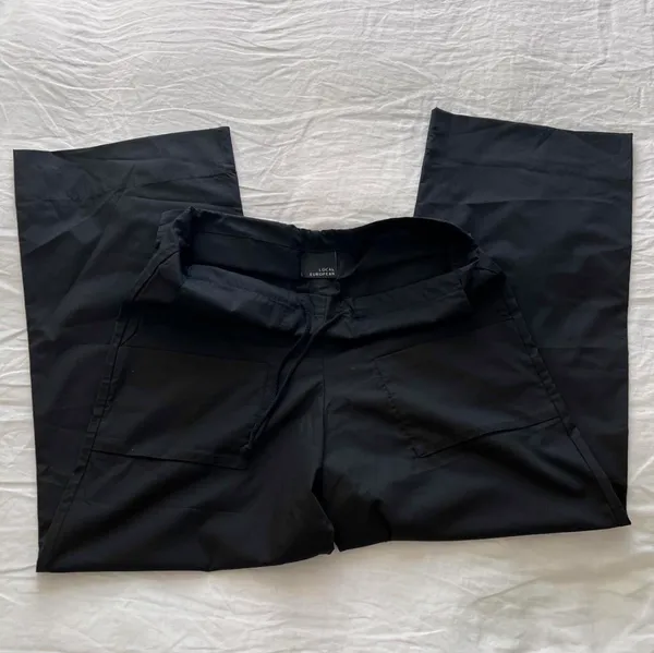 Local European Black Parachute Pants - Image 4